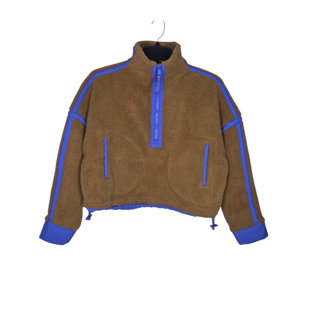 Free People FP Movement Mountain High 1/2 Zip Fleece Brown purple XS